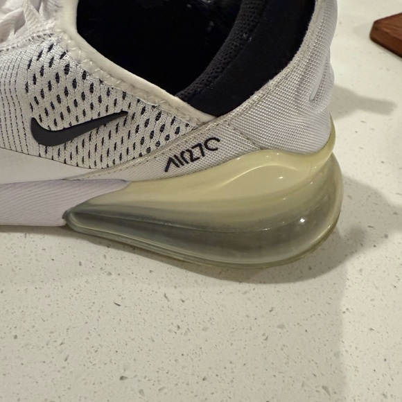 Nike Air Max 270 White and Black Sneakers - Picture 3 of 7